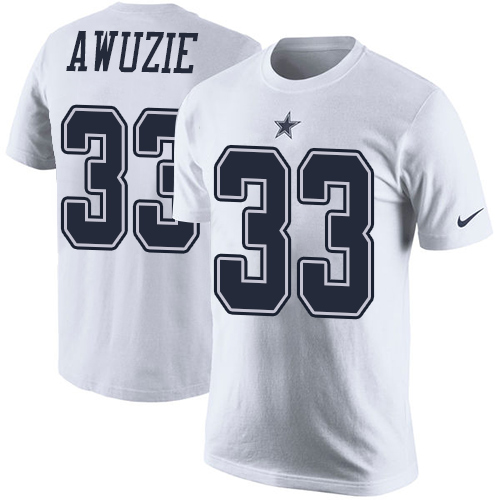 NFL Men's Nike Dallas Cowboys #33 Chidobe Awuzie White Rush Pride Name & Number T-Shirt