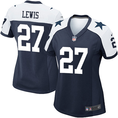Women's Nike Dallas Cowboys #27 Jourdan Lewis Game Navy Blue Throwback Alternate NFL Jersey
