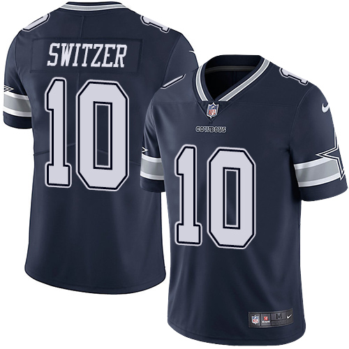 Men's Nike Dallas Cowboys #10 Ryan Switzer Navy Blue Team Color Vapor Untouchable Limited Player NFL Jersey
