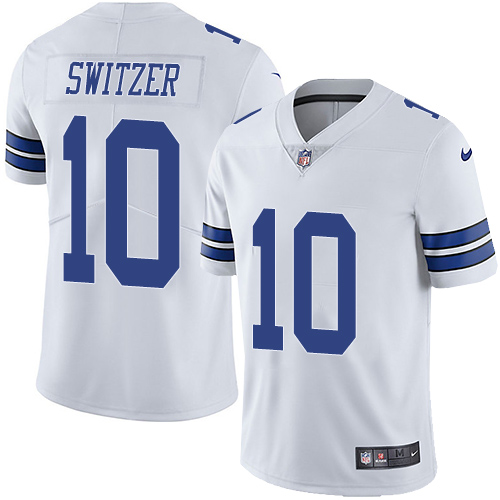 Men's Nike Dallas Cowboys #10 Ryan Switzer White Vapor Untouchable Limited Player NFL Jersey