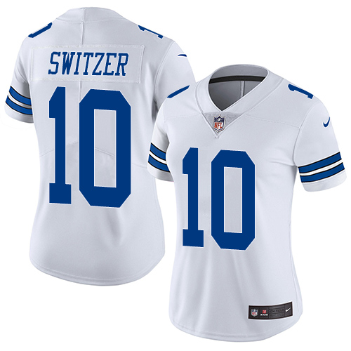 Women's Nike Dallas Cowboys #10 Ryan Switzer White Vapor Untouchable Elite Player NFL Jersey
