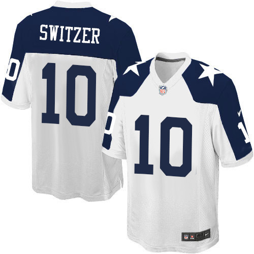 Men's Nike Dallas Cowboys #10 Ryan Switzer Game White Throwback Alternate NFL Jersey