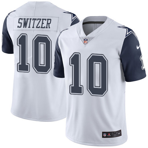 Men's Nike Dallas Cowboys #10 Ryan Switzer Limited White Rush Vapor Untouchable NFL Jersey