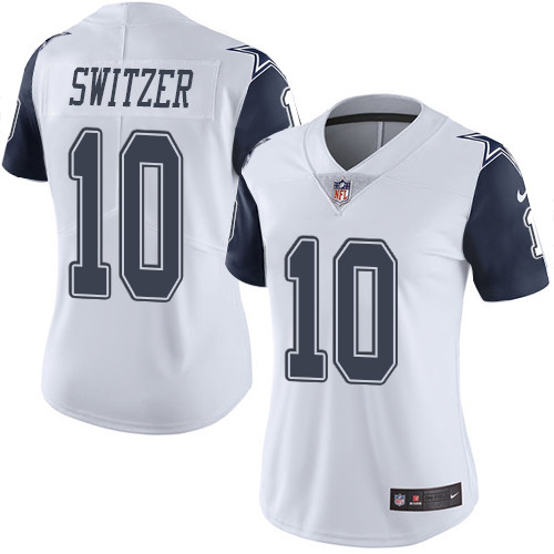 Women's Nike Dallas Cowboys #10 Ryan Switzer Limited White Rush Vapor Untouchable NFL Jersey