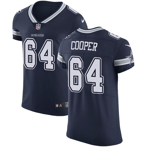 Men's Nike Dallas Cowboys #64 Jonathan Cooper Navy Blue Team Color Vapor Untouchable Elite Player NFL Jersey
