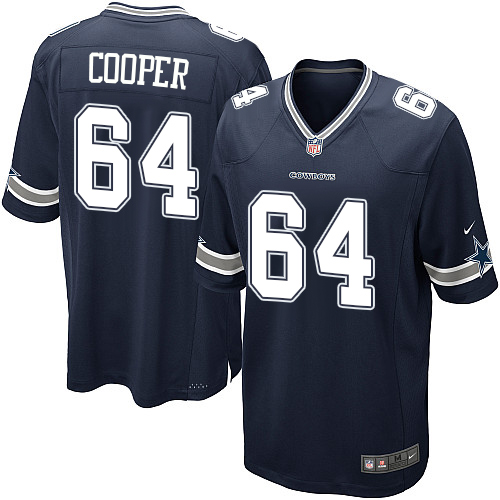 Men's Nike Dallas Cowboys #64 Jonathan Cooper Game Navy Blue Team Color NFL Jersey