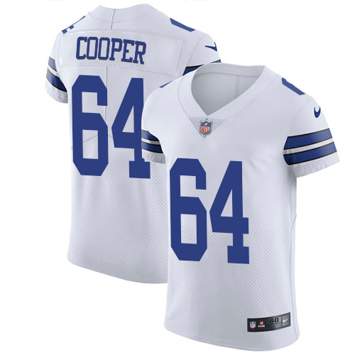 Men's Nike Dallas Cowboys #64 Jonathan Cooper White Vapor Untouchable Elite Player NFL Jersey