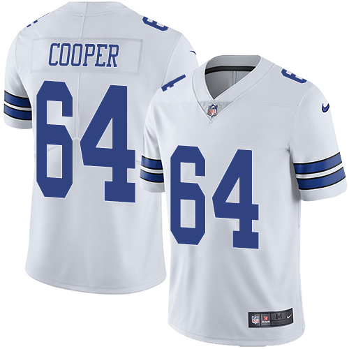Youth Nike Dallas Cowboys #64 Jonathan Cooper White Vapor Untouchable Limited Player NFL Jersey