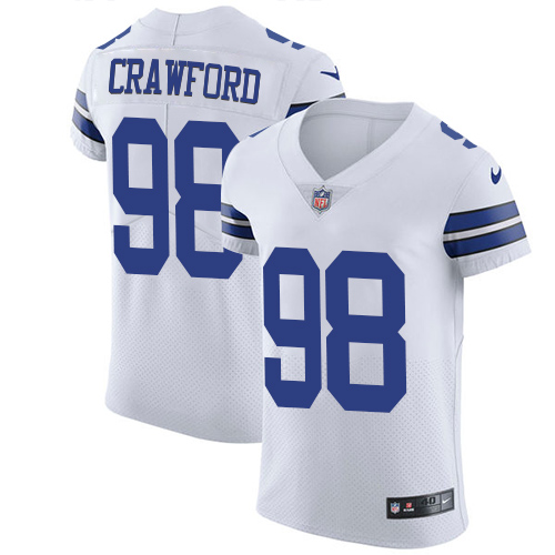 Men's Nike Dallas Cowboys #98 Tyrone Crawford White Vapor Untouchable Elite Player NFL Jersey