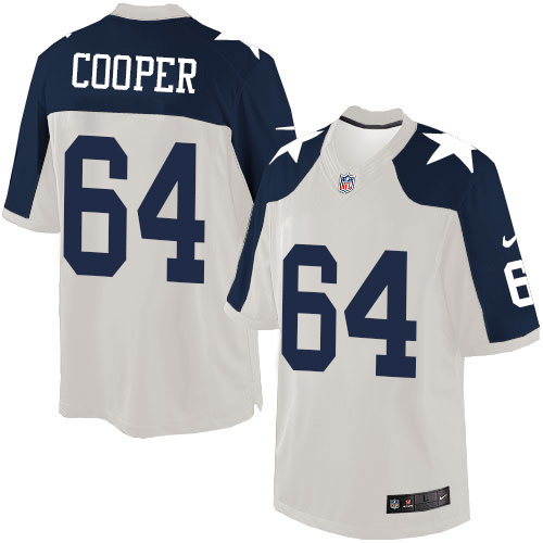 Men's Nike Dallas Cowboys #64 Jonathan Cooper Limited White Throwback Alternate NFL Jersey