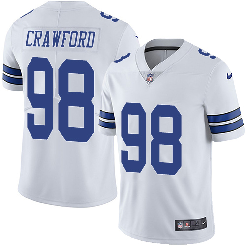 Men's Nike Dallas Cowboys #98 Tyrone Crawford White Vapor Untouchable Limited Player NFL Jersey