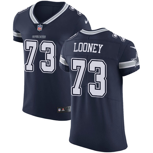 Men's Nike Dallas Cowboys #73 Joe Looney Navy Blue Team Color Vapor Untouchable Elite Player NFL Jersey