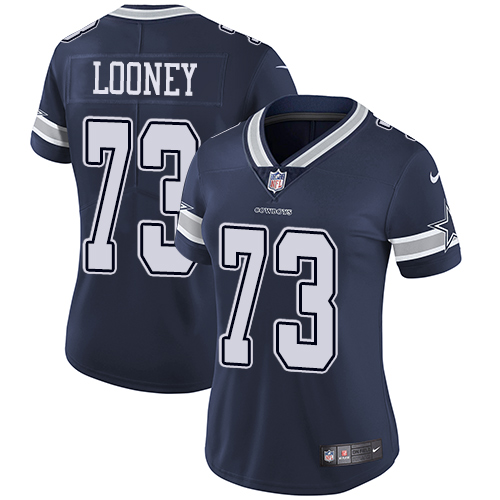 Women's Nike Dallas Cowboys #73 Joe Looney Navy Blue Team Color Vapor Untouchable Elite Player NFL Jersey