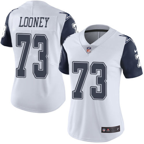 Women's Nike Dallas Cowboys #73 Joe Looney Limited White Rush Vapor Untouchable NFL Jersey