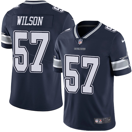 Men's Nike Dallas Cowboys #57 Damien Wilson Navy Blue Team Color Vapor Untouchable Limited Player NFL Jersey