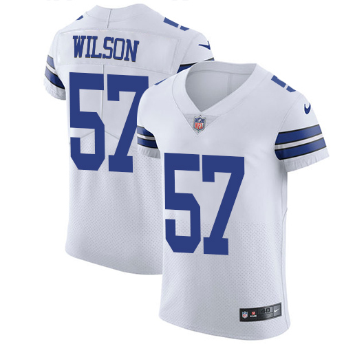 Men's Nike Dallas Cowboys #57 Damien Wilson White Vapor Untouchable Elite Player NFL Jersey