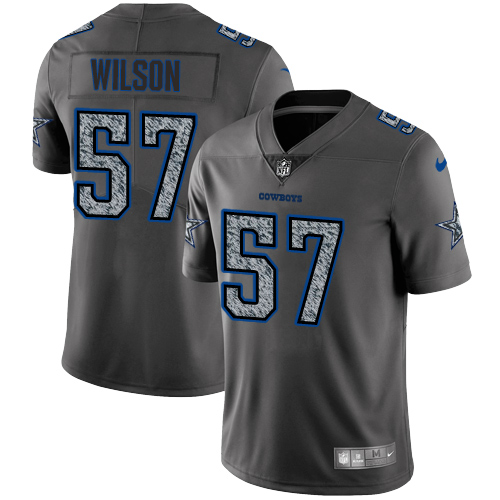 Men's Nike Dallas Cowboys #57 Damien Wilson Gray Static Vapor Untouchable Game NFL Jersey