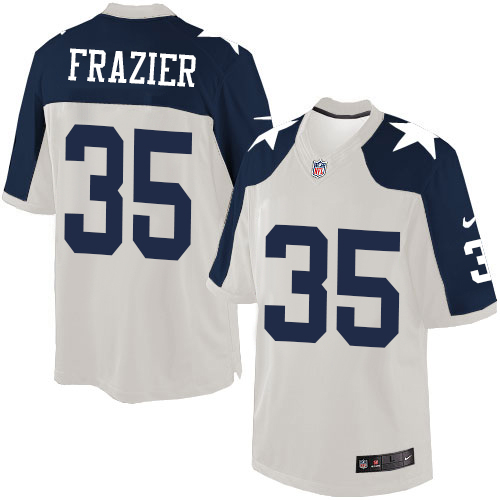 Men's Nike Dallas Cowboys #35 Kavon Frazier Limited White Throwback Alternate NFL Jersey