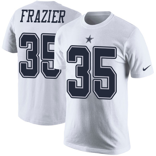 NFL Men's Nike Dallas Cowboys #35 Kavon Frazier White Rush Pride Name & Number T-Shirt