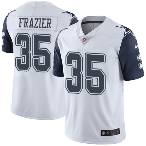 Youth Nike Dallas Cowboys #35 Kavon Frazier Limited White Rush Vapor Untouchable NFL Jersey