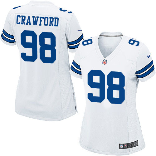 Women's Nike Dallas Cowboys #98 Tyrone Crawford Game White NFL Jersey