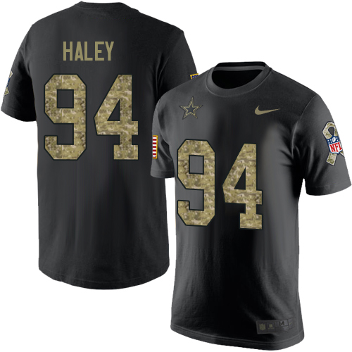 NFL Men's Nike Dallas Cowboys #94 Charles Haley Black Camo Salute to Service T-Shirt