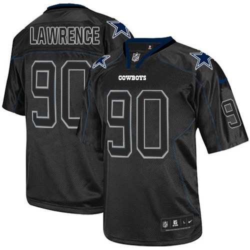 Men's Nike Dallas Cowboys #90 Demarcus Lawrence Elite Lights Out Black NFL Jersey