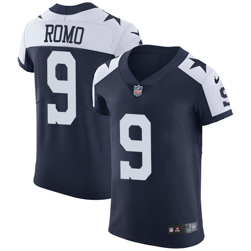 Men's Nike Dallas Cowboys #9 Tony Romo Navy Blue Alternate Vapor Untouchable Elite Player NFL Jersey