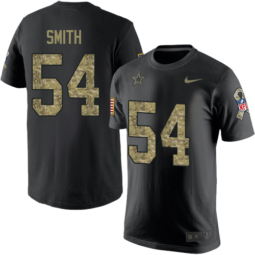 NFL Men's Nike Dallas Cowboys #54 Randy White Black Camo Salute to Service T-Shirt