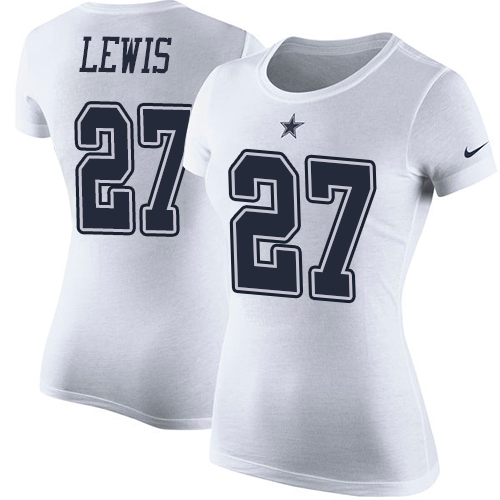 NFL Women's Nike Dallas Cowboys #27 Jourdan Lewis White Rush Pride Name & Number T-Shirt