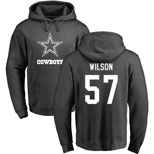 NFL Nike Dallas Cowboys #57 Damien Wilson Ash One Color Pullover Hoodie