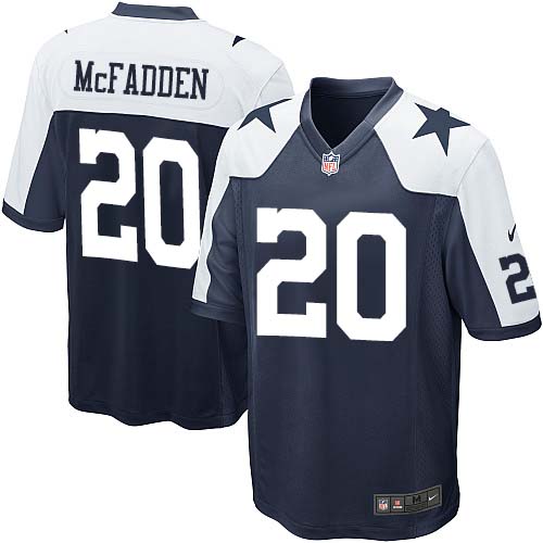 Men's Nike Dallas Cowboys #20 Darren McFadden Game Navy Blue Throwback Alternate NFL Jersey