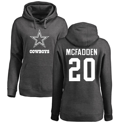 NFL Women's Nike Dallas Cowboys #20 Darren McFadden Ash One Color Pullover Hoodie
