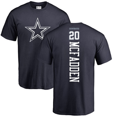 NFL Nike Dallas Cowboys #20 Darren McFadden Navy Blue Backer T-Shirt