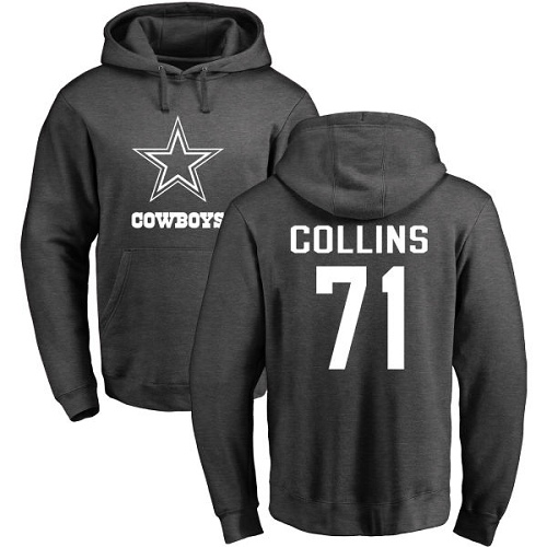NFL Nike Dallas Cowboys #71 La'el Collins Ash One Color Pullover Hoodie