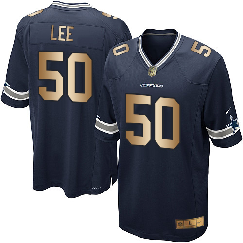 Youth Nike Dallas Cowboys #50 Sean Lee Elite Navy/Gold Team Color NFL Jersey