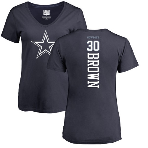 NFL Women's Nike Dallas Cowboys #30 Anthony Brown Navy Blue Backer T-Shirt