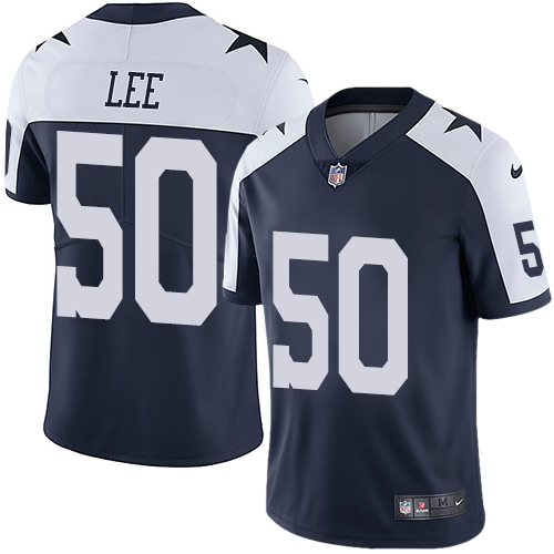 Men's Nike Dallas Cowboys #50 Sean Lee Navy Blue Throwback Alternate Vapor Untouchable Limited Player NFL Jersey
