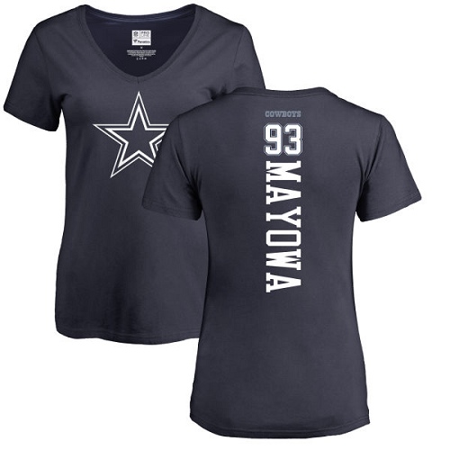 NFL Women's Nike Dallas Cowboys #93 Benson Mayowa Navy Blue Backer T-Shirt