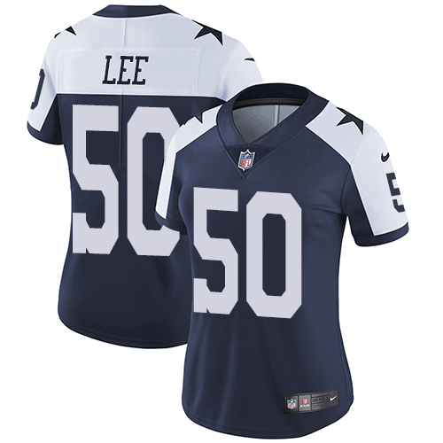 Women's Nike Dallas Cowboys #50 Sean Lee Navy Blue Throwback Alternate Vapor Untouchable Elite Player NFL Jersey