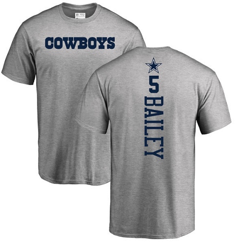 NFL Nike Dallas Cowboys #5 Dan Bailey Ash Backer T-Shirt