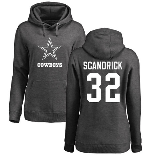 NFL Women's Nike Dallas Cowboys #32 Orlando Scandrick Ash One Color Pullover Hoodie
