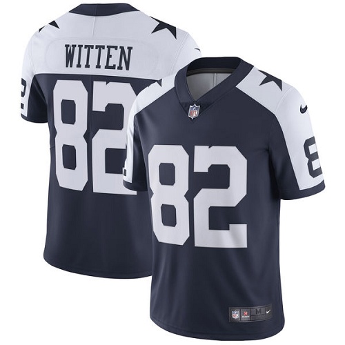 Men's Nike Dallas Cowboys #82 Jason Witten Navy Blue Throwback Alternate Vapor Untouchable Limited Player NFL Jersey