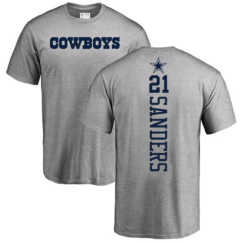 NFL Nike Dallas Cowboys #21 Deion Sanders Ash Backer T-Shirt