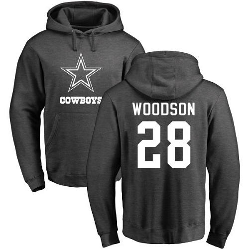 NFL Nike Dallas Cowboys #28 Darren Woodson Ash One Color Pullover Hoodie