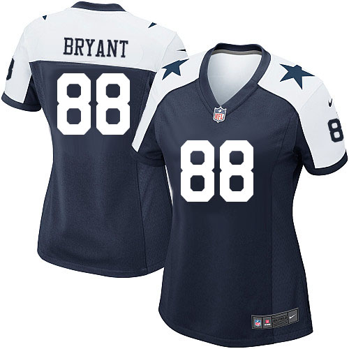 Women's Nike Dallas Cowboys #88 Dez Bryant Game Navy Blue Throwback Alternate NFL Jersey
