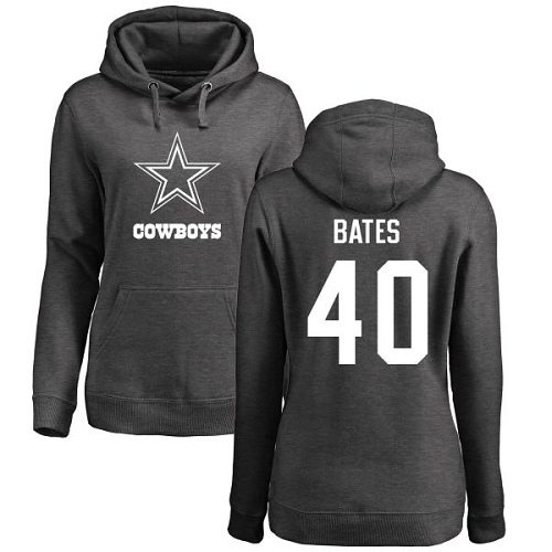 NFL Women's Nike Dallas Cowboys #40 Bill Bates Ash One Color Pullover Hoodie