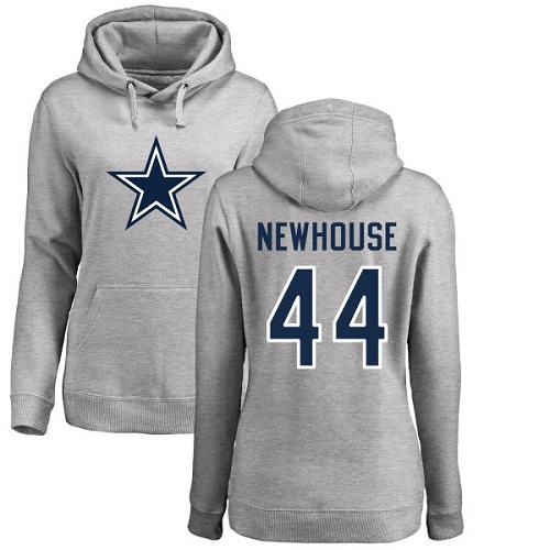 NFL Women's Nike Dallas Cowboys #44 Robert Newhouse Ash Name & Number Logo Pullover Hoodie