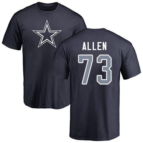 NFL Nike Dallas Cowboys #73 Larry Allen Navy Blue Name & Number Logo T-Shirt