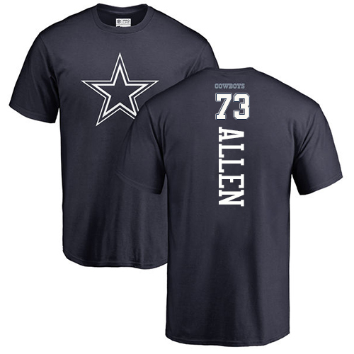 NFL Nike Dallas Cowboys #73 Larry Allen Navy Blue Backer T-Shirt